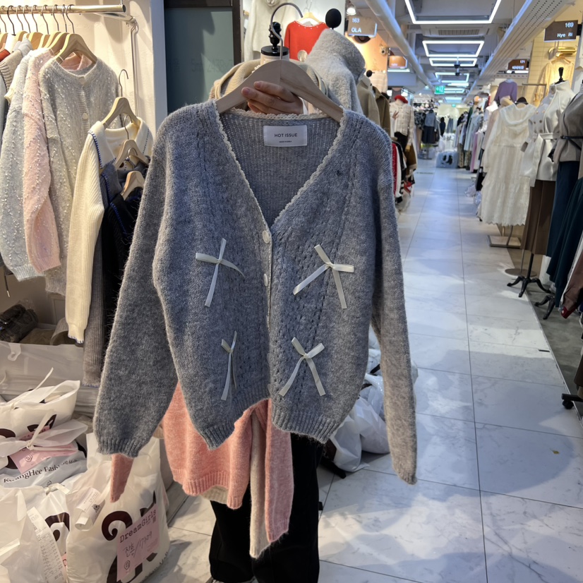 DREAM GIRIS/HOT PLACE東大門代購女士新品休閑針織衫V領DREAM GIRIS/HOT PLACE_ISSUE針織衫圖色1