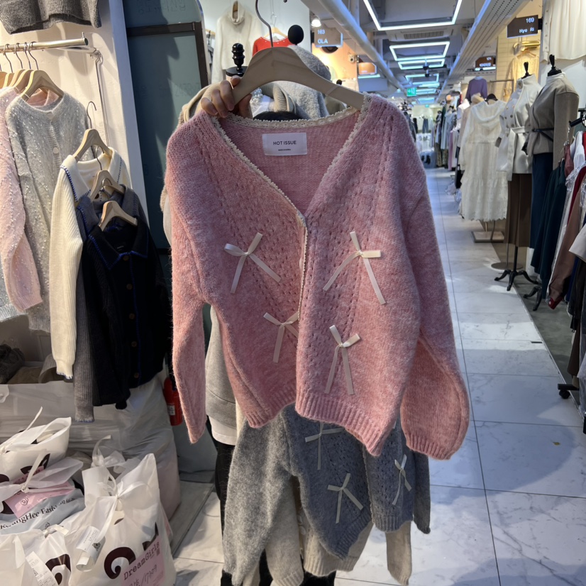 DREAM GIRIS/HOT PLACE東大門代購女士新品休閑針織衫V領DREAM GIRIS/HOT PLACE_ISSUE針織衫圖色3