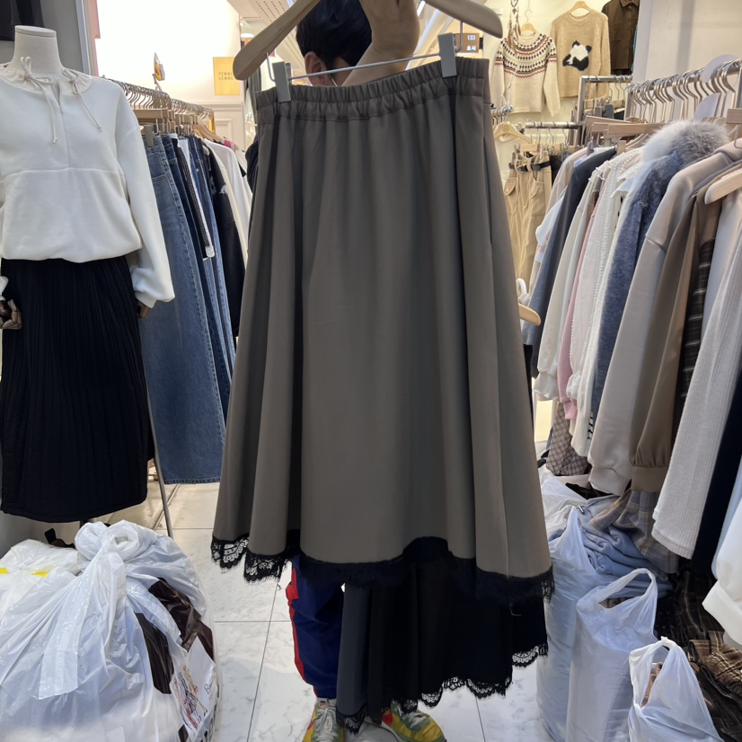 PIT A PAT東大門實拍女裝新品時尚職業24秋夏半身裙中短裙蕾絲PIT A PAT半身裙/中短裙