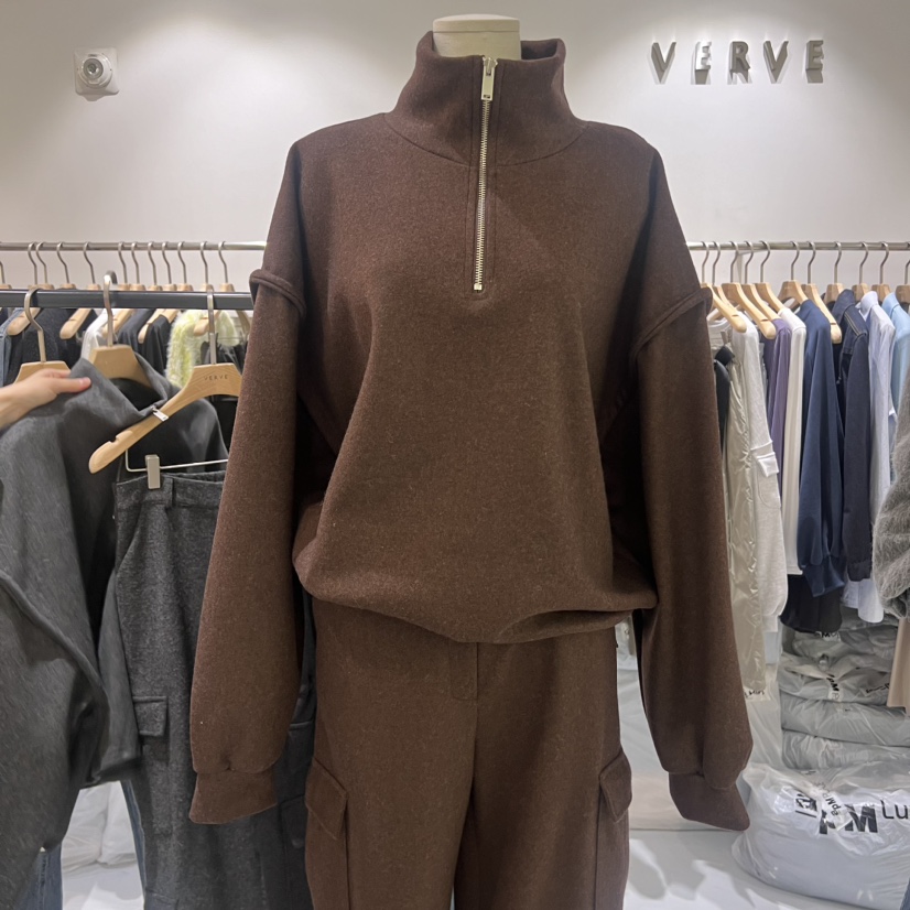 VERVE韓國直郵女士新品人氣推薦休閑職業時尚24秋夏衛衣羊毛VERVE衛衣圖色2
