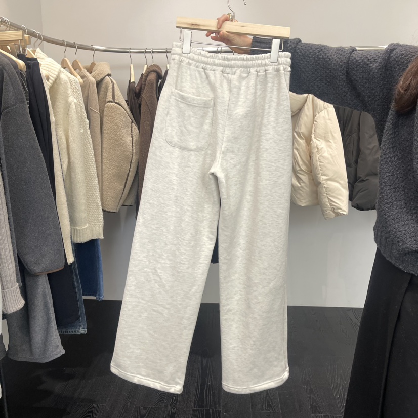 TAFFETA韓國代購女裝新品24秋夏職業真品時尚休閑褲加絨拉絲TAFFETA休閑褲