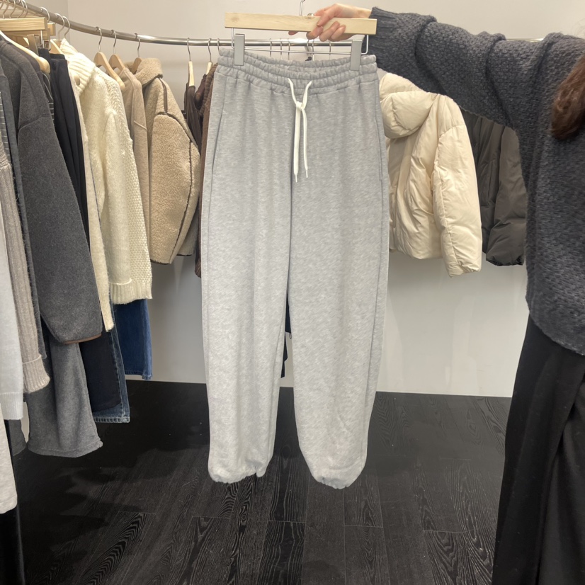 TAFFETA韓國代購女裝新品24秋夏職業真品時尚休閑褲加絨拉絲TAFFETA休閑褲圖色2