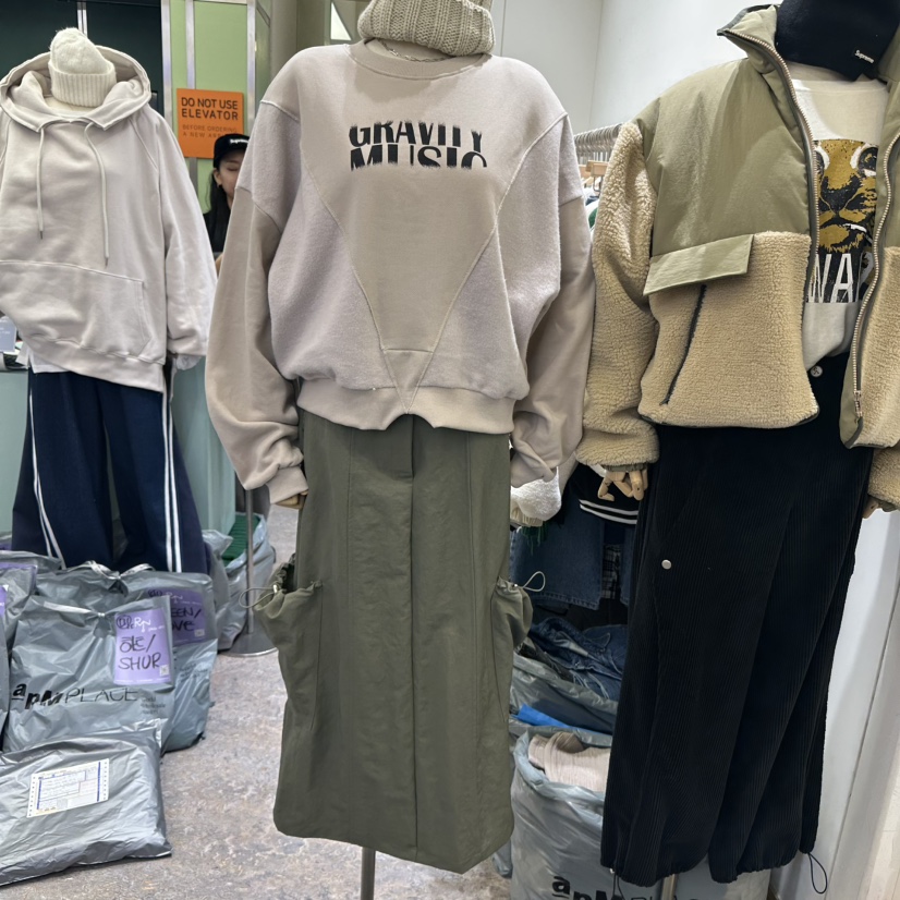 Reiz韓國直郵東大門實拍女裝新品24秋冬休閑時尚熱賣衛衣加絨REIZ衛衣