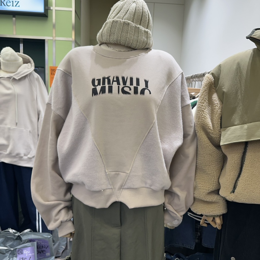 Reiz韓國直郵東大門實拍女裝新品24秋冬休閑時尚熱賣衛衣加絨REIZ衛衣