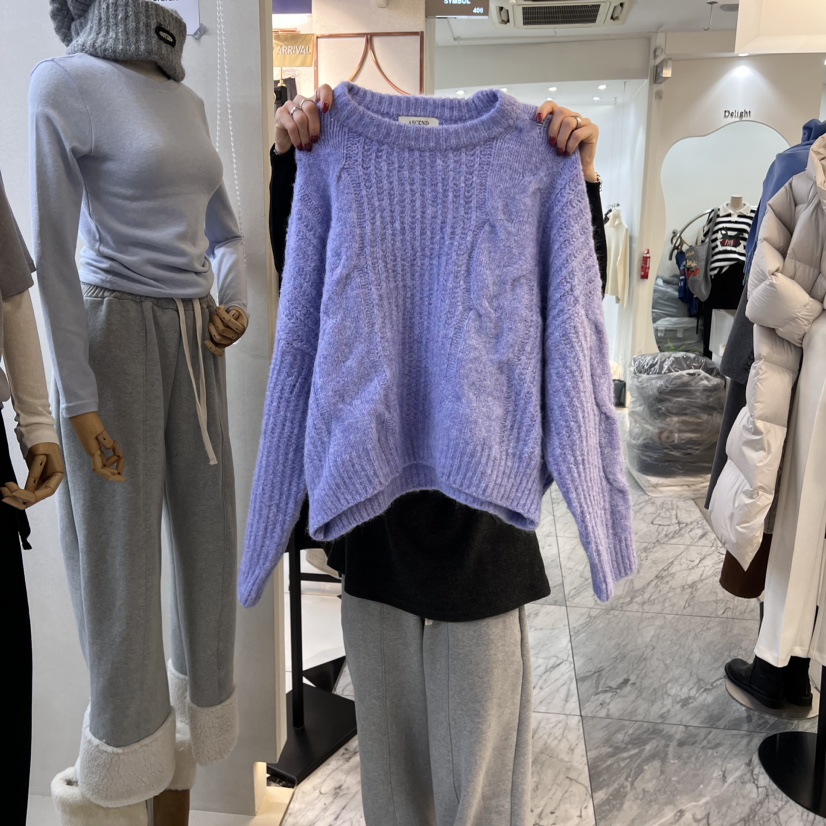 ASCEND韓國直郵東大門實拍女裝新品推薦24秋冬時尚毛衣羊駝毛ASCEND毛衣圖色3