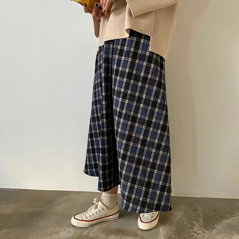 BRAND MARKET-OT東大門實拍女裝新款熱賣長裙格紋半身裙小熊BRAND MARKET-OT長裙圖色2