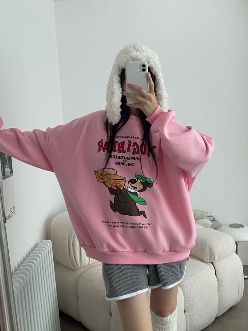 끌 벅지直郵韓國代購女裝新品24秋冬熱賣推薦休閑時尚衛衣Pull Buck衛衣
