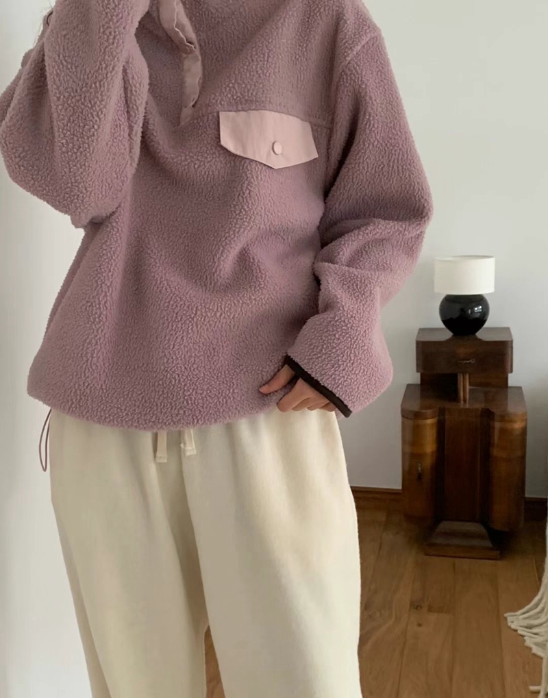 POMELO直郵韓國代購女裝新品人氣真品時尚職業休閑衛衣羊毛POMELO衛衣