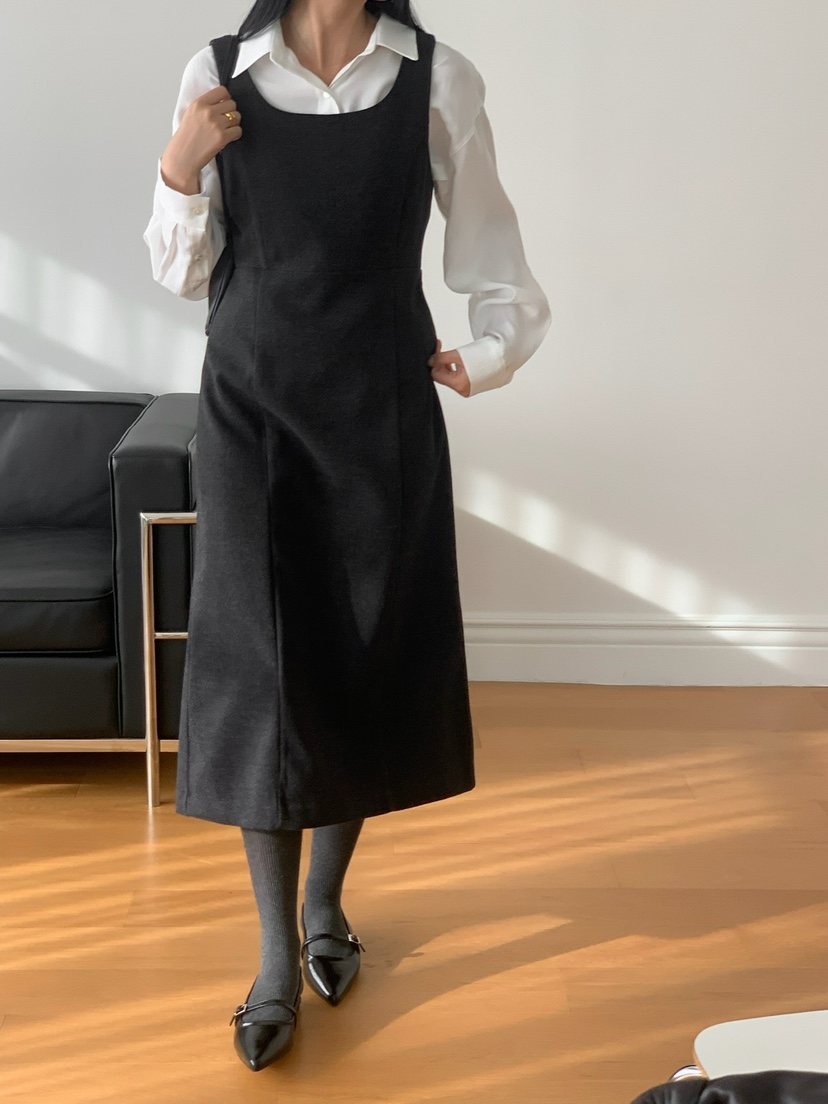 SORBET韓國直郵女裝新款真品推薦24秋夏休閑人氣時尚連衣裙SORBET/flat white連衣裙