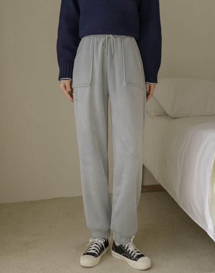 I BLLE東大門直郵女士新款人氣24秋夏真品時尚休閑休閑褲加絨I BLLE休閑褲