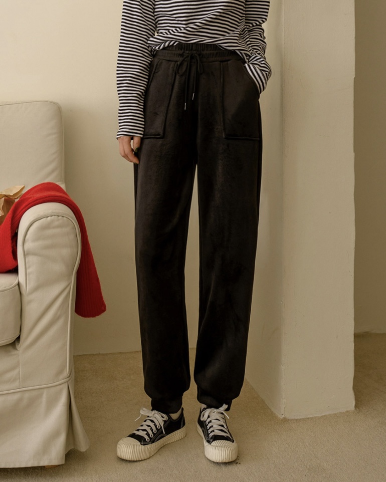 I BLLE東大門直郵女士新款人氣24秋夏真品時尚休閑休閑褲加絨I BLLE休閑褲