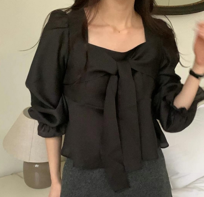 COME HERE東大門直郵女士新品真品24秋夏時尚職業襯衫蕾絲衫COME HERE襯衫/蕾絲衫圖色2
