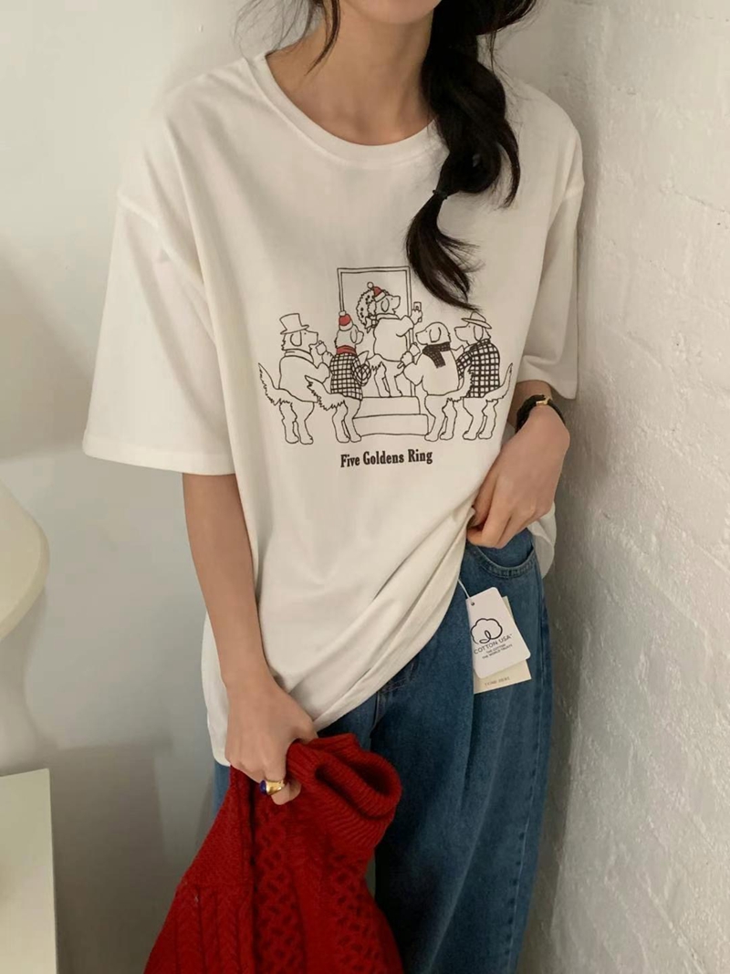 COME HERE韓國代購女裝新品時尚24秋夏熱賣休閑真品職業T恤COME HERET恤