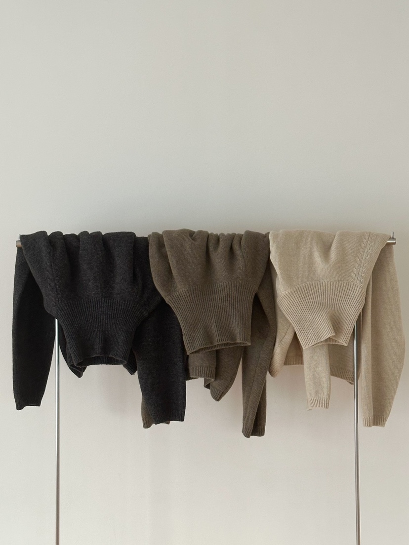 SORBET東大門實拍女士新款熱賣休閑真品24秋夏推薦職業針織衫SORBET/flat white針織衫