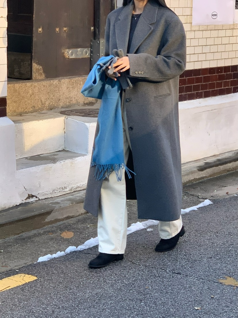 SORBET東大門直郵女士新款職業熱賣人氣休閑時尚中長款大衣SORBET/flat white中長款大衣