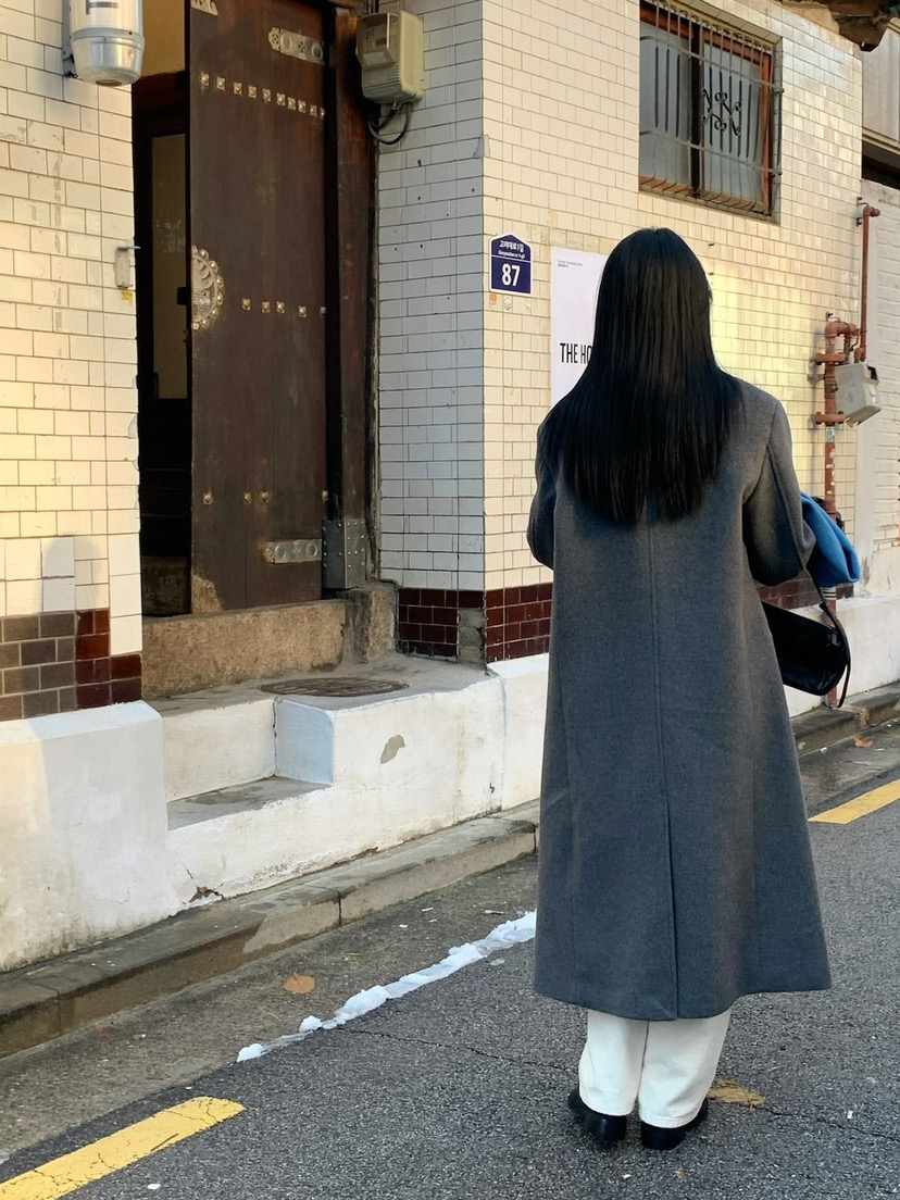 SORBET東大門直郵女士新款職業熱賣人氣休閑時尚中長款大衣SORBET/flat white中長款大衣