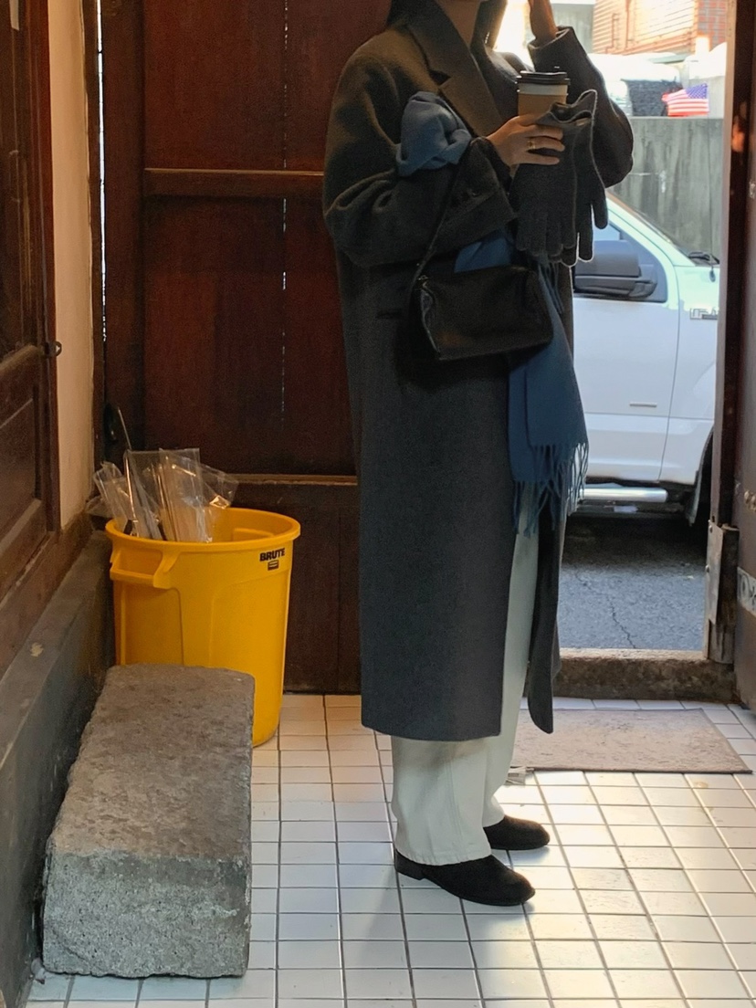 SORBET東大門直郵女士新款職業熱賣人氣休閑時尚中長款大衣SORBET/flat white中長款大衣