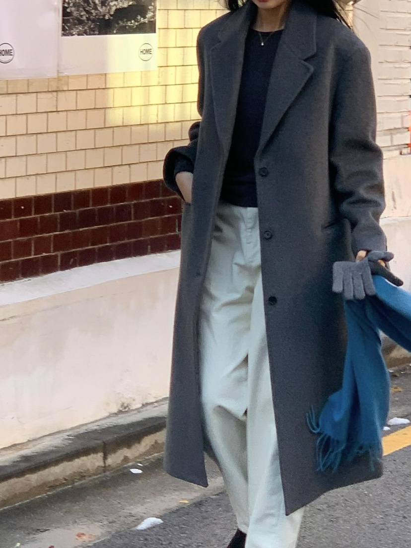 SORBET東大門直郵女士新款職業熱賣人氣休閑時尚中長款大衣SORBET/flat white中長款大衣