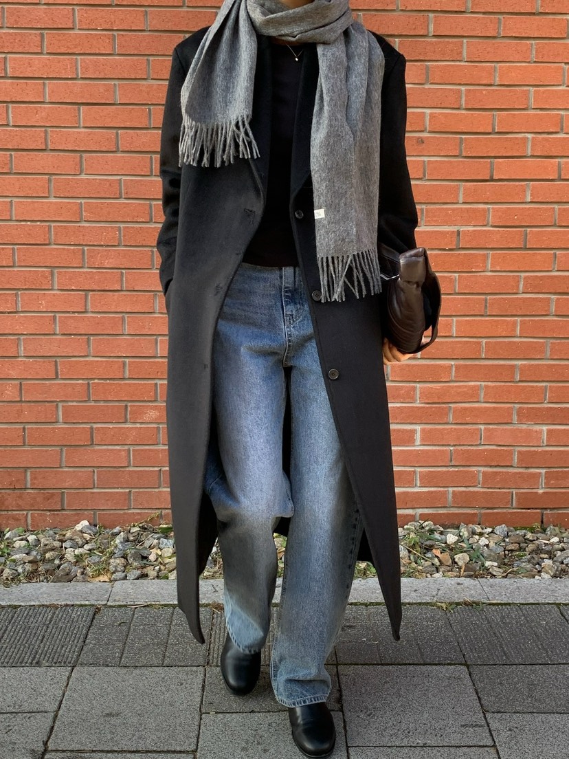 SORBET東大門直郵女士新款職業熱賣人氣休閑時尚中長款大衣SORBET/flat white中長款大衣