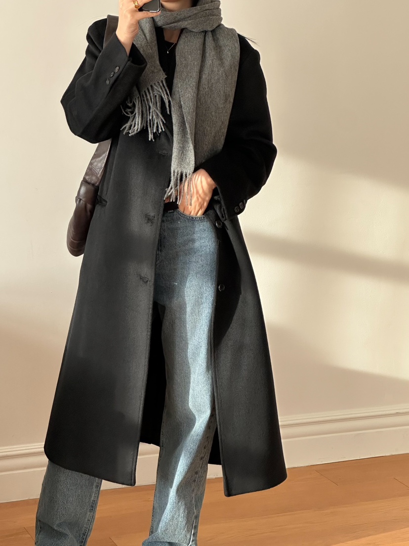 SORBET東大門直郵女士新款職業熱賣人氣休閑時尚中長款大衣SORBET/flat white中長款大衣