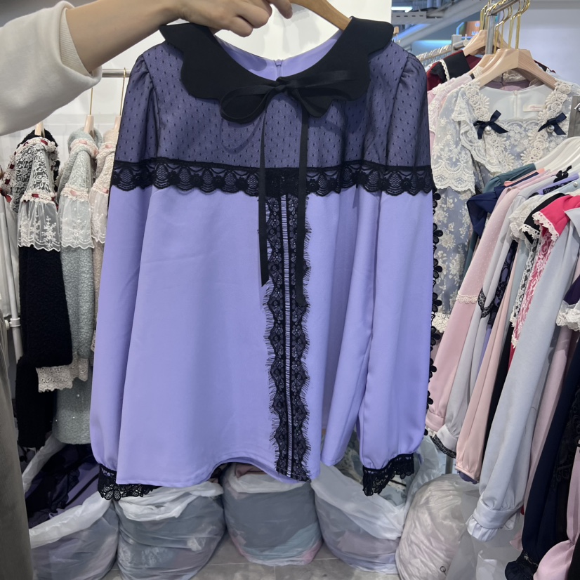 PAPA東大門代購女裝新品真品時尚休閑人氣職業熱賣襯衫蕾絲衫PAPA襯衫/蕾絲衫圖色2
