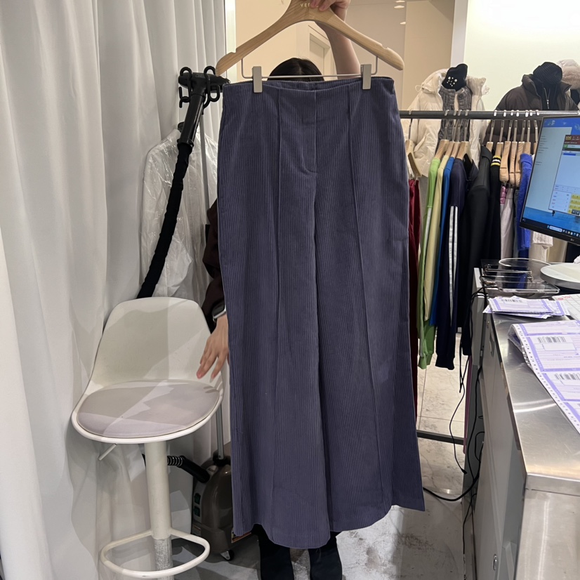 VERVE東大門代購女士新款休閑人氣熱賣24秋夏時尚休閑褲燈芯絨VERVE休閑褲圖色2