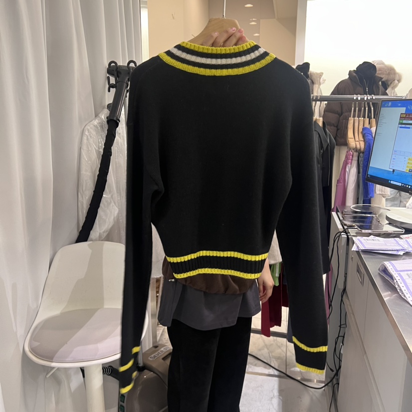 VERVE東大門代購女裝新款熱賣24秋夏人氣職業時尚推薦毛衣V領VERVE毛衣
