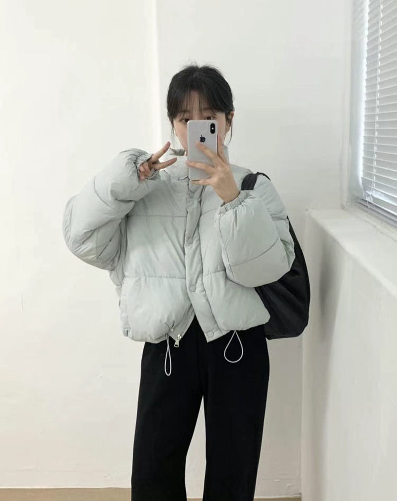 SMILE韓國直郵女裝新品24秋冬真品時尚推薦人氣短款棉服填充SMILE短款棉服