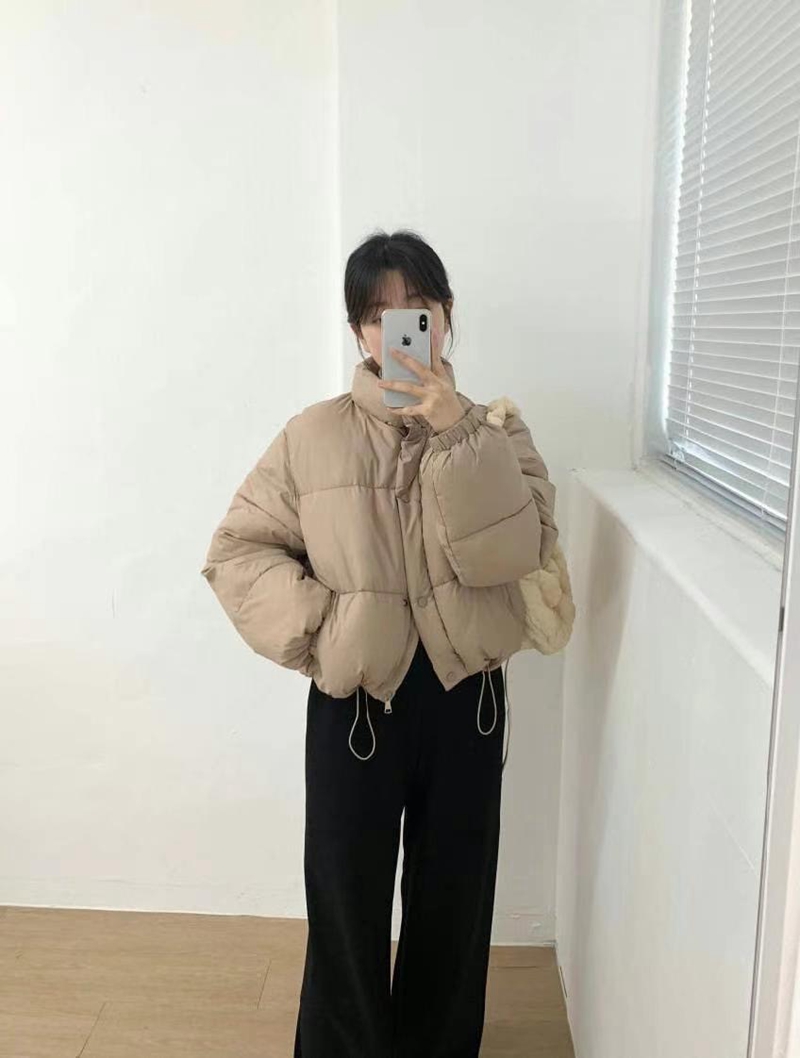 SMILE韓國直郵女裝新品24秋冬真品時尚推薦人氣短款棉服填充SMILE短款棉服圖色2