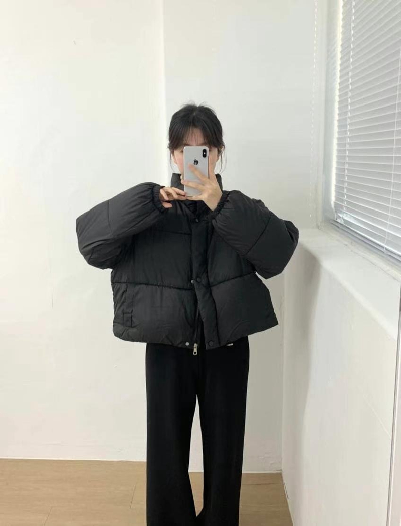 SMILE韓國直郵女裝新品24秋冬真品時尚推薦人氣短款棉服填充SMILE短款棉服圖色3