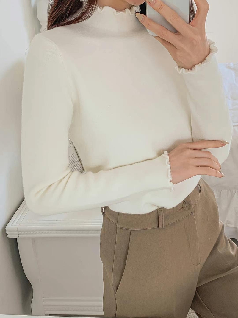 KKANNJUU直郵韓國代購女裝新款推薦真品時尚人氣職業長袖T恤KKAMJUU長袖T恤