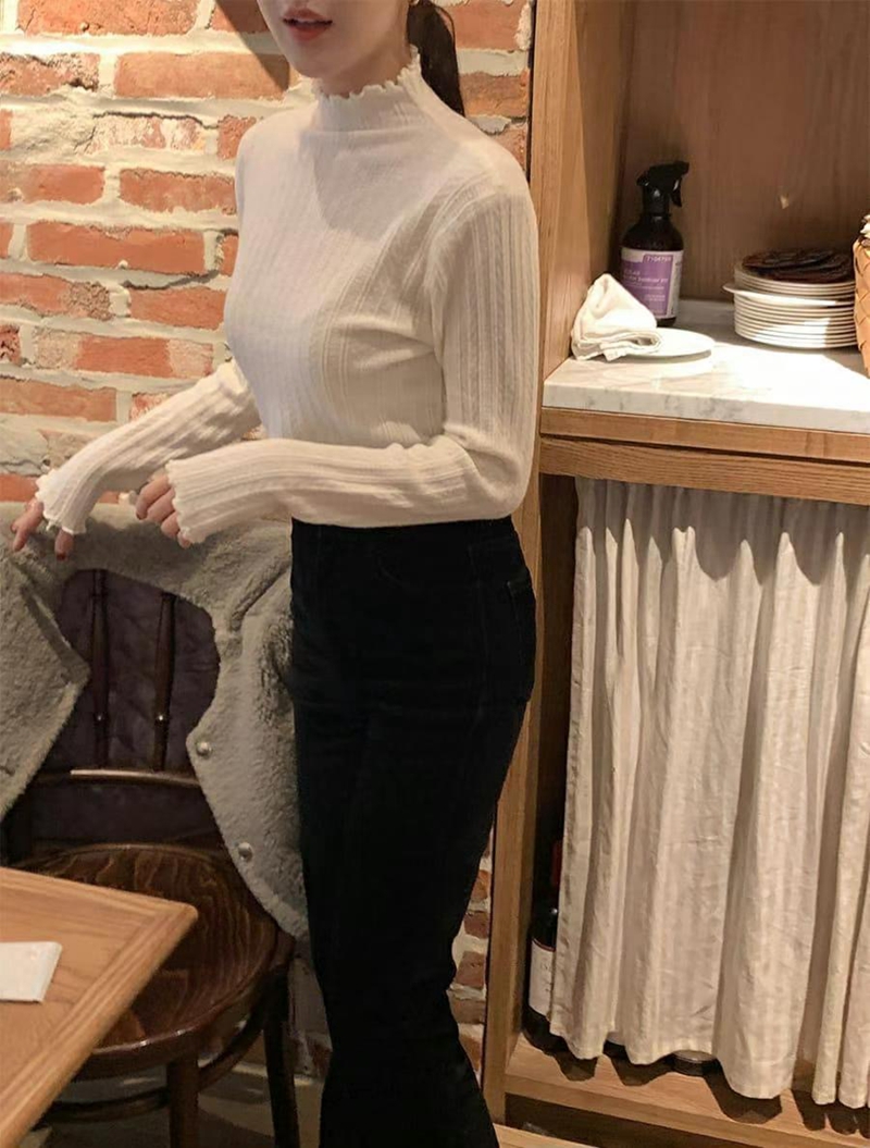 KKANNJUU直郵韓國代購女裝新款休閑真品熱賣推薦24秋冬長袖T恤KKAMJUU長袖T恤