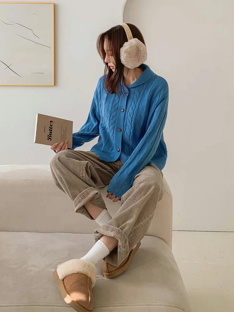 KKANNJUU直郵韓國代購女裝新款24秋冬職業熱賣休閑時尚針織衫KKAMJUU針織衫