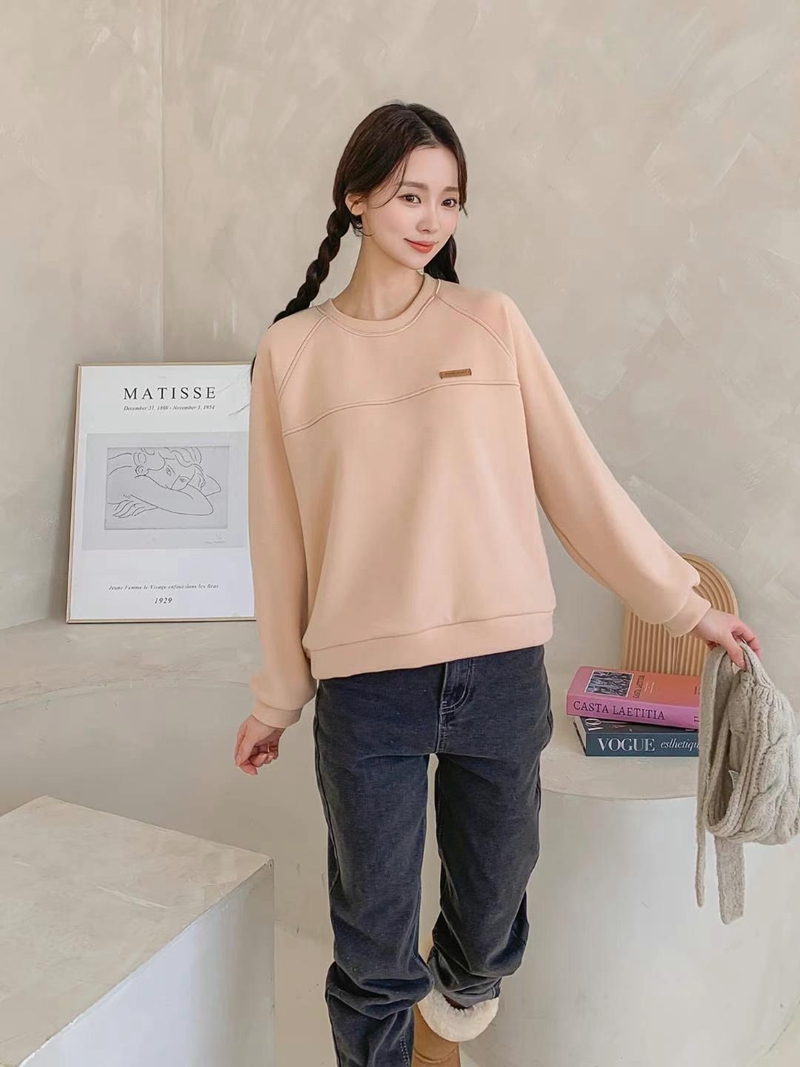 KKANNJUU韓國直郵東大門代購女裝新品推薦人氣時尚衛衣加絨KKAMJUU衛衣圖色3