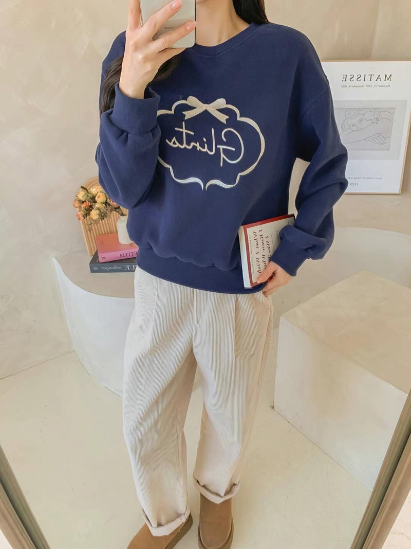 KKANNJUU直郵韓國代購女裝新款休閑人氣真品熱賣24秋冬衛衣加絨KKAMJUU衛衣圖色4