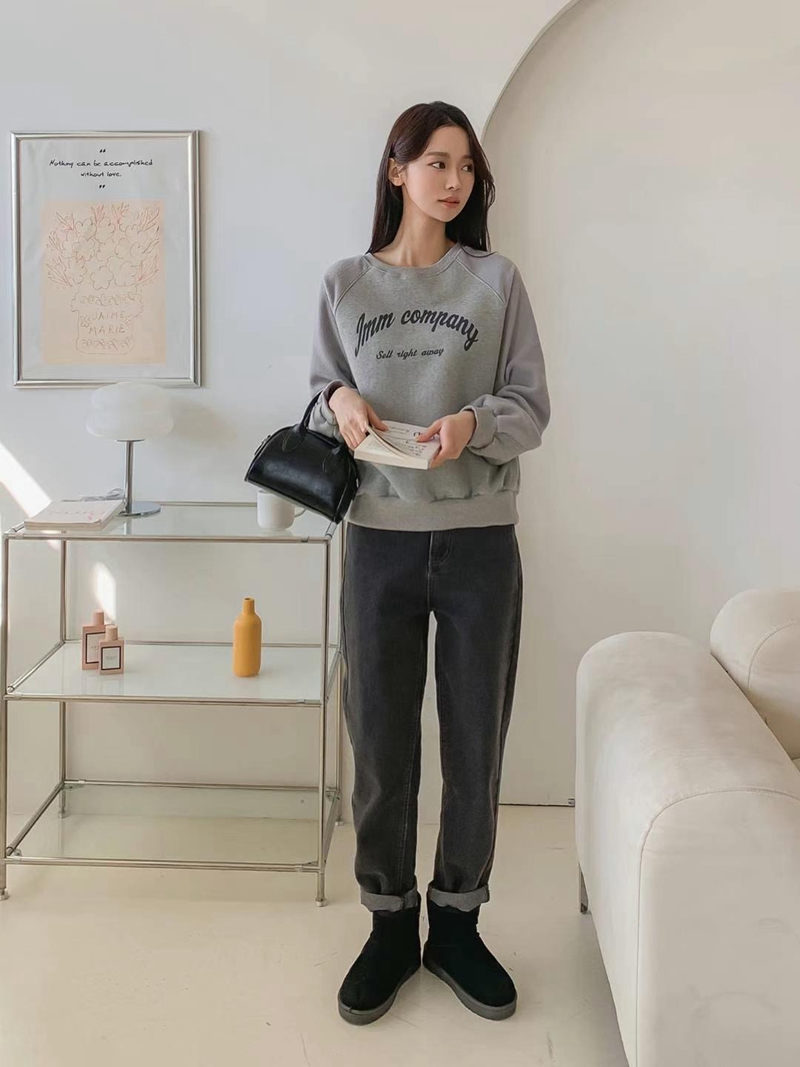 KKANNJUU韓國直郵女裝新款24秋冬人氣時尚推薦衛衣加絨羊毛KKAMJUU衛衣