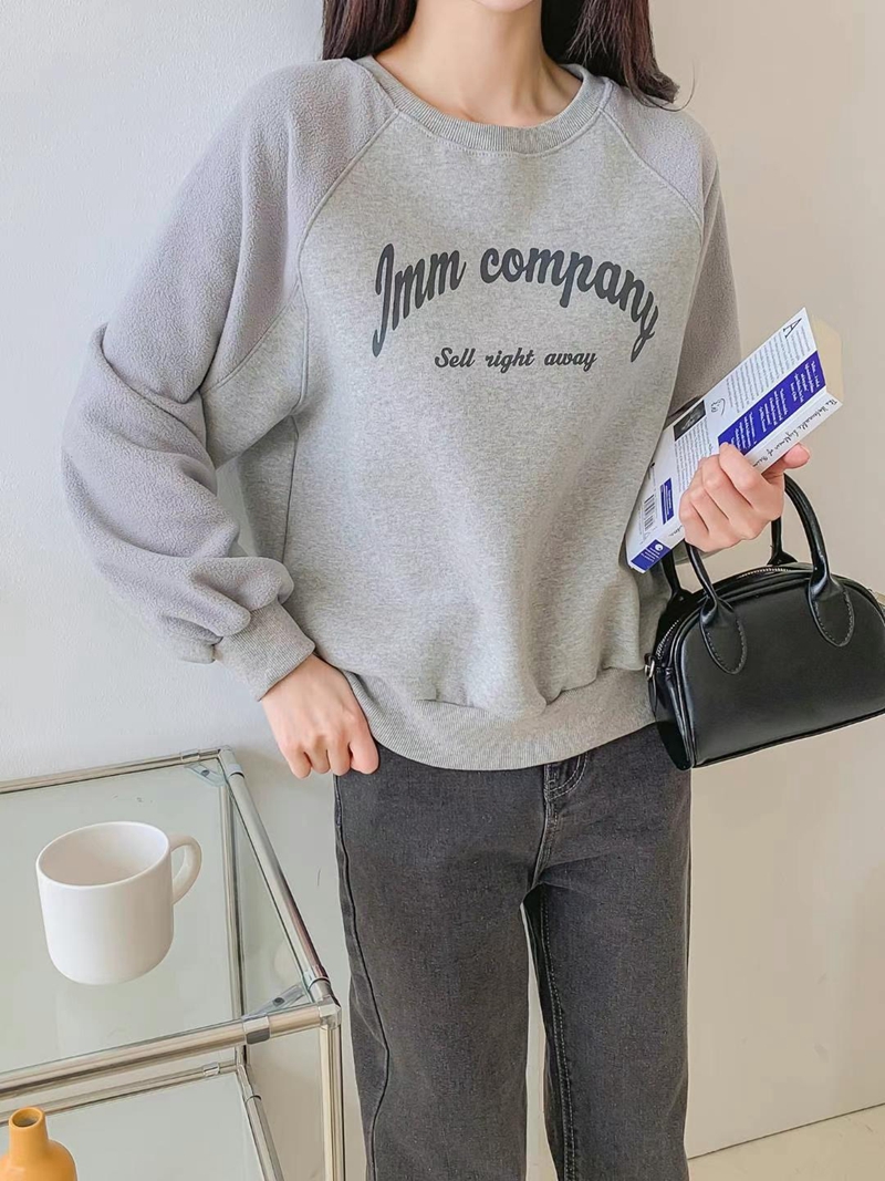 KKANNJUU韓國直郵女裝新款24秋冬人氣時尚推薦衛衣加絨羊毛KKAMJUU衛衣圖色3