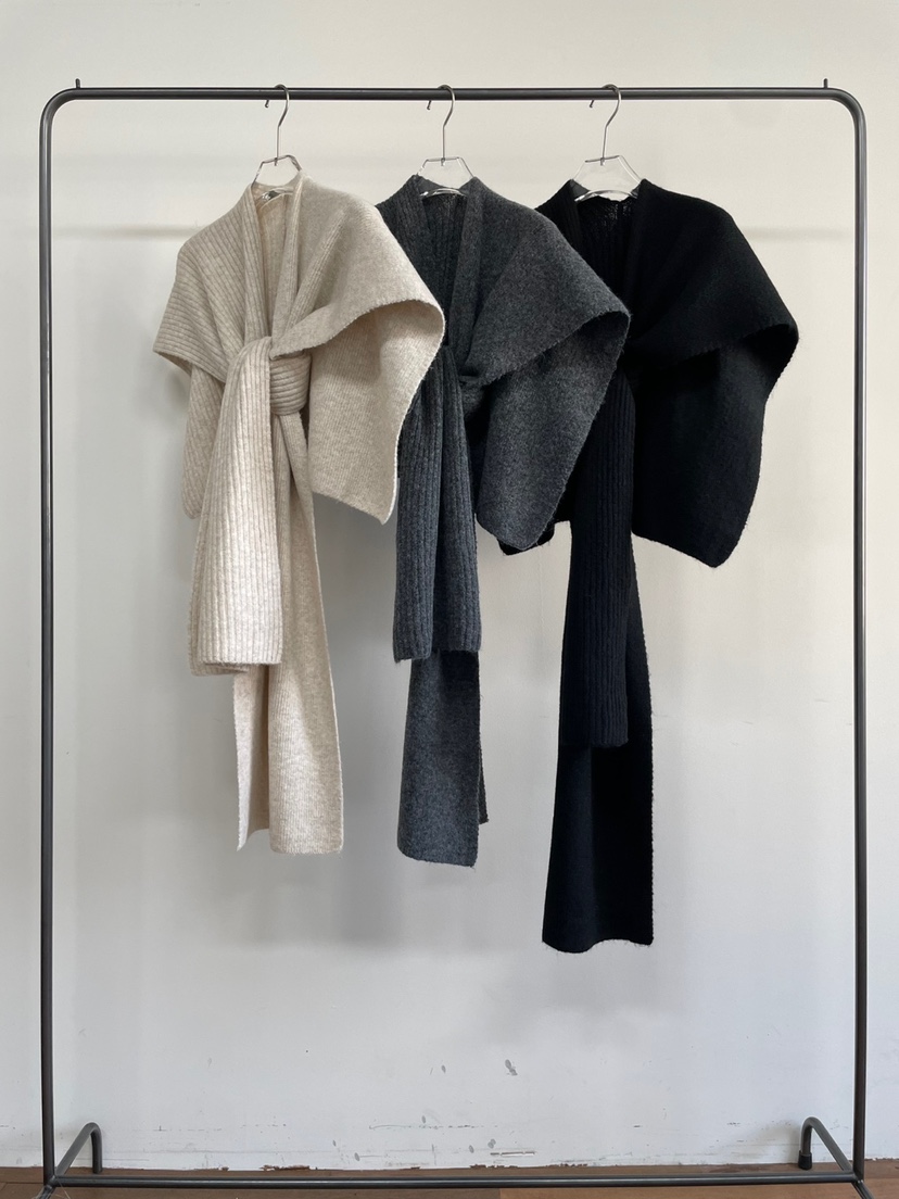 TEXTURE韓國直郵東大門實拍女裝新品24秋冬推薦圍巾披肩浣熊待定圍巾/披肩