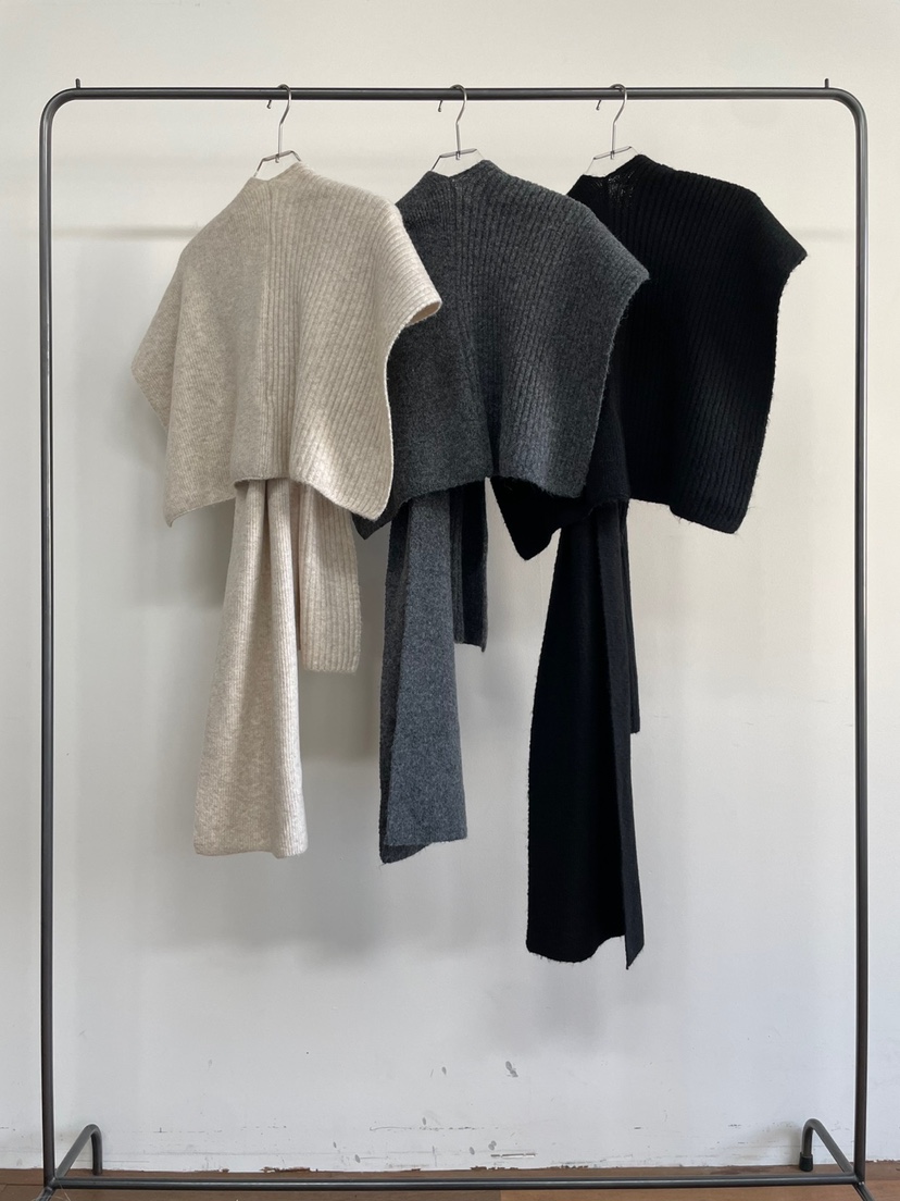 TEXTURE韓國直郵東大門實拍女裝新品24秋冬推薦圍巾披肩浣熊待定圍巾/披肩
