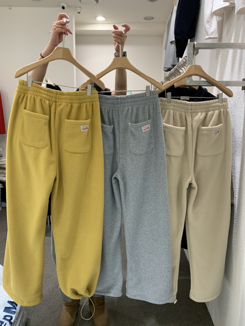 VILLABUTTON韓國直郵東大門代購女裝新品人氣休閑褲加絨拉絨VILLABUTTON休閑褲