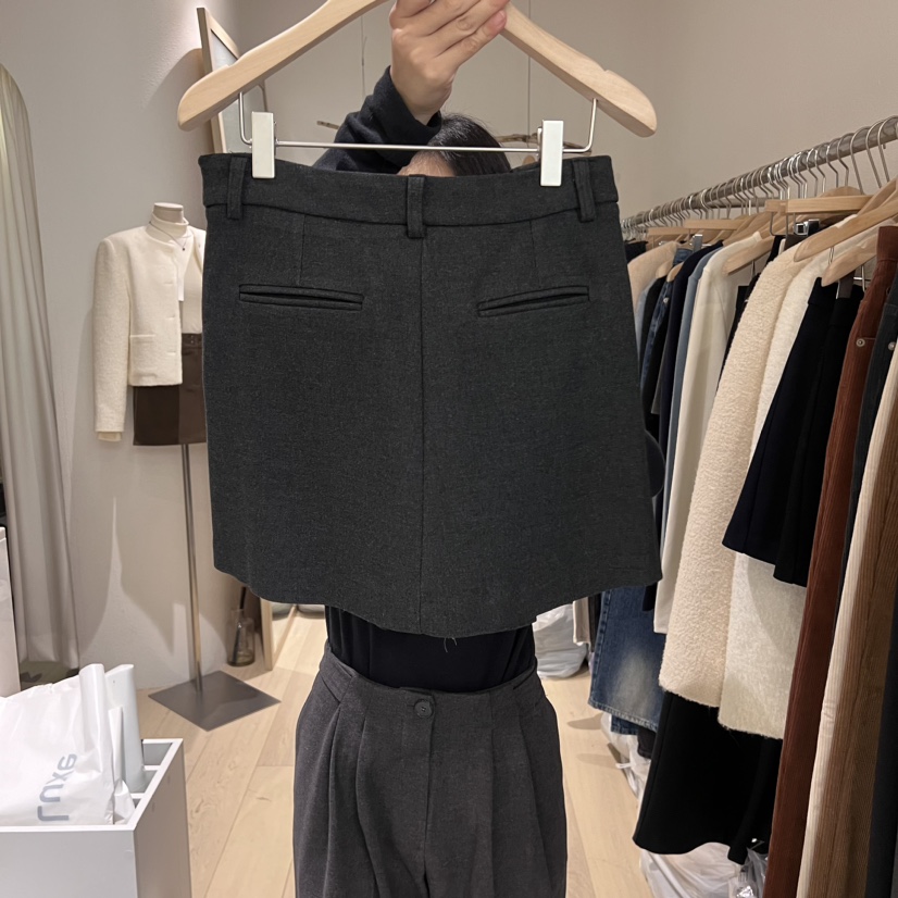 VAINLLA韓國直郵女裝新品24秋冬休閑時尚熱賣推薦短裙百褶羊毛RE:FRESH短裙