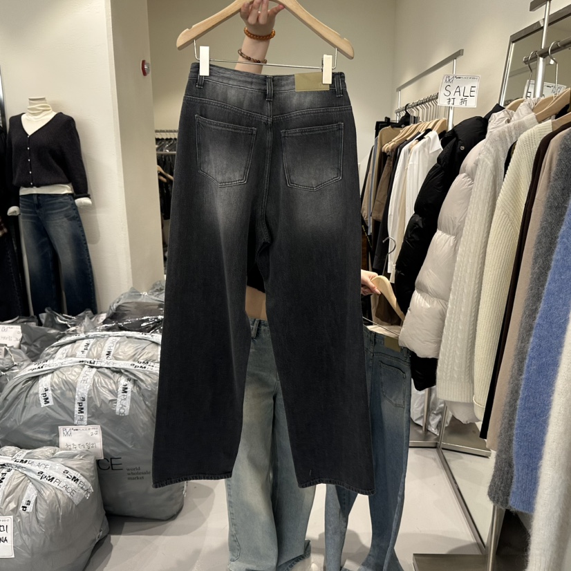 PLAMM韓國直郵東大門實拍女裝新品真品休閑熱賣職業時尚牛仔褲PLAMM牛仔褲