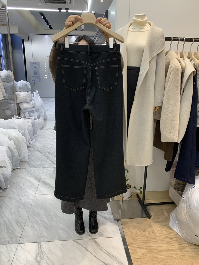 Fillmor韓國直郵女裝新品真品推薦時尚24秋冬牛仔褲加絨綁帶FILLMOR牛仔褲