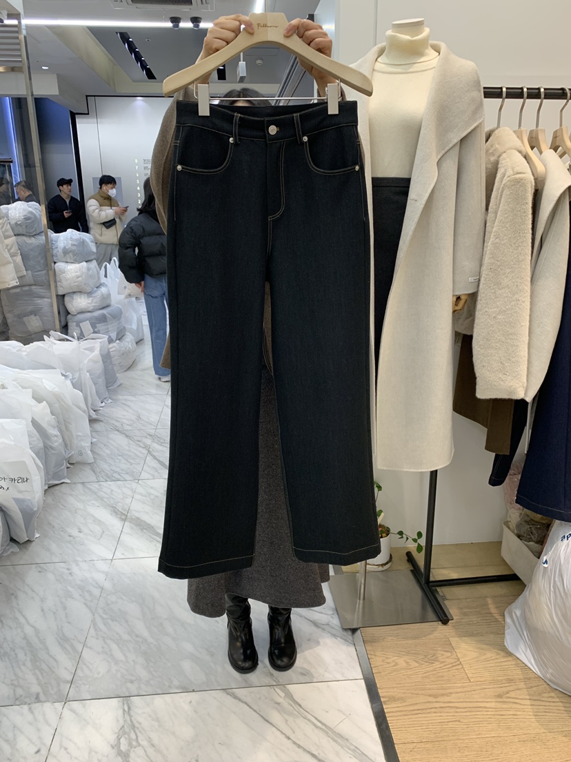 Fillmor韓國直郵女裝新品真品推薦時尚24秋冬牛仔褲加絨綁帶FILLMOR牛仔褲圖色2