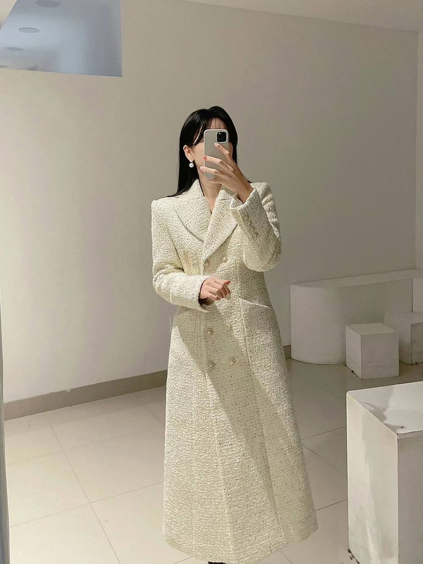 RIJINA直郵韓國代購女裝新款休閑熱賣時尚真品職業中長款大衣RIJINA中長款大衣
