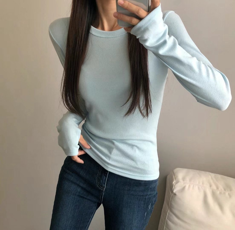 PUDDING韓國直郵女裝新品熱賣24秋冬職業時尚推薦長袖T恤保暖PUDDING長袖T恤圖色3
