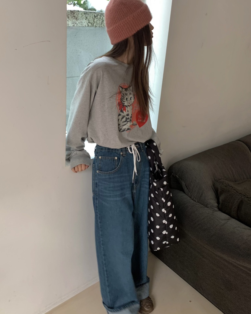 PEBBLE/LAYER韓國直郵女裝新款職業人氣休閑時尚熱賣長袖T恤PEBBLE長袖T恤