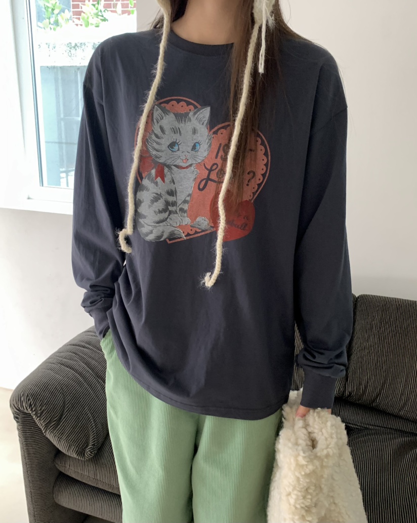 PEBBLE/LAYER韓國直郵女裝新款職業人氣休閑時尚熱賣長袖T恤PEBBLE長袖T恤