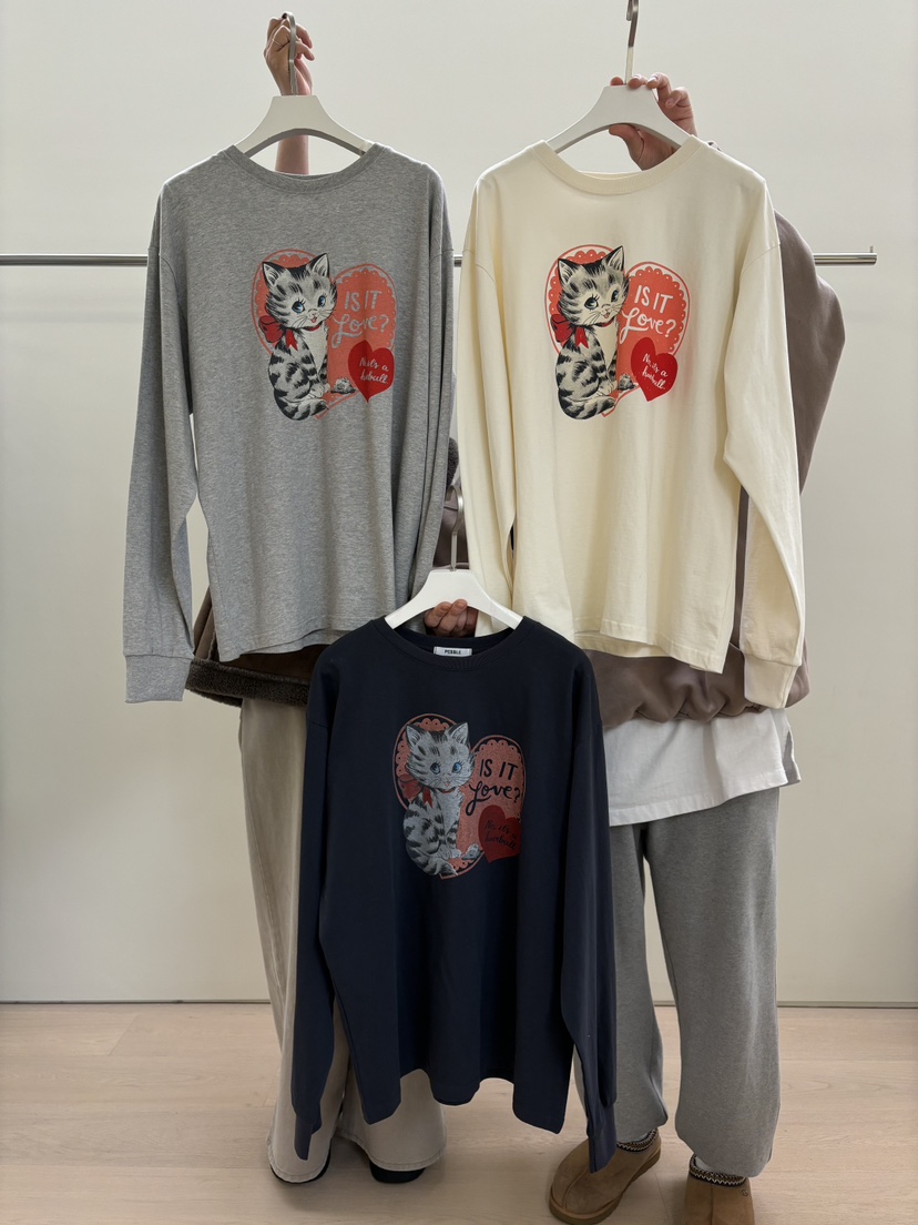 PEBBLE/LAYER韓國直郵女裝新款職業人氣休閑時尚熱賣長袖T恤PEBBLE長袖T恤