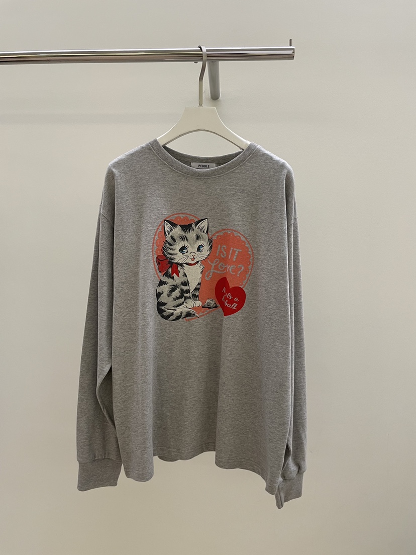 PEBBLE/LAYER韓國直郵女裝新款職業人氣休閑時尚熱賣長袖T恤PEBBLE長袖T恤圖色2